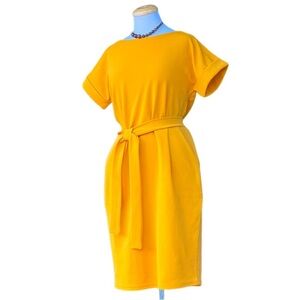 Yellow Belted Mini Dress